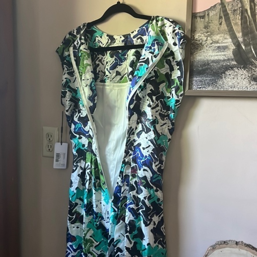 NWT M by Missoni Print Silk Pleated Midi Dress Size IT 40/US Small - Picture 12 of 14